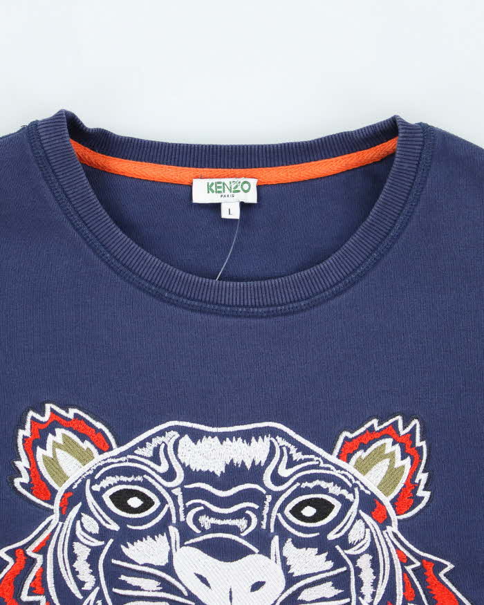 Vintage 2000's Kenzo Tiger Embroidered Sweatshirt - L