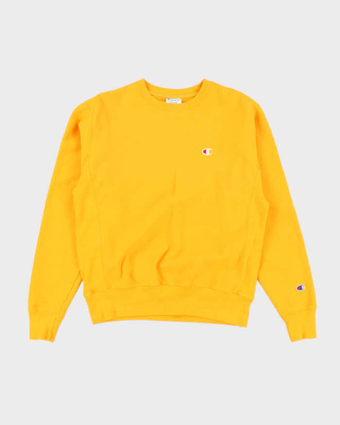 Vintage 2000's Champion Plain Yellow Sweatshirt - M