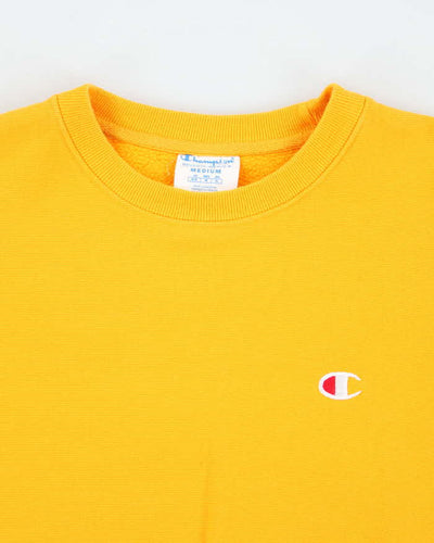 Vintage 2000's Champion Plain Yellow Sweatshirt - M