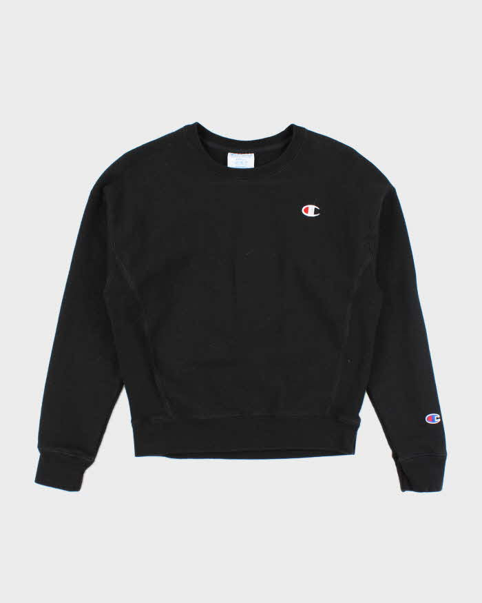 Vintage 2000's Champion Plain Black Sweatshirt - S