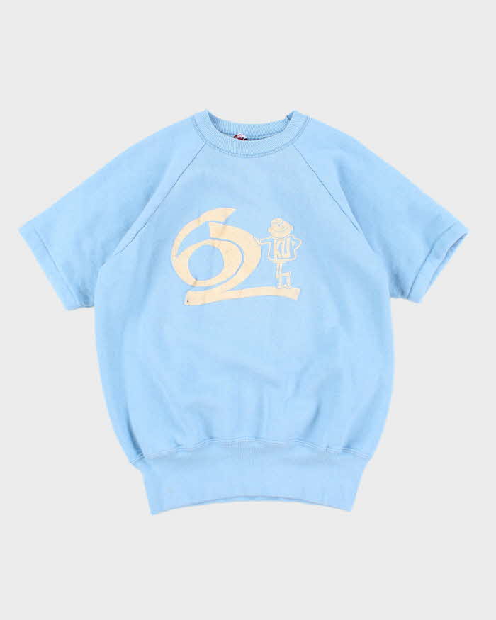 Vintage 70's KU Collegiate Short Sleeve Sweatshirt - M