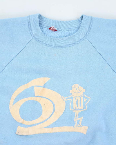 Vintage 70's KU Collegiate Short Sleeve Sweatshirt - M