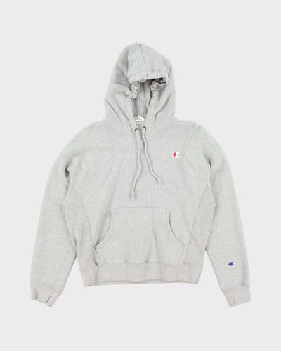 Y2k 00s Champion Grey Reverse Weave Hoodie - M