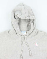 Y2k 00s Champion Grey Reverse Weave Hoodie - M