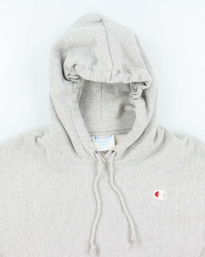 Y2k 00s Champion Grey Reverse Weave Hoodie - M