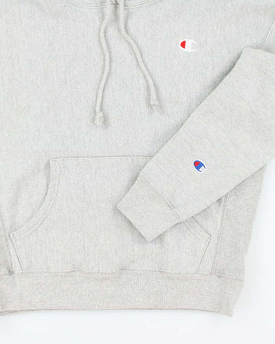 Y2k 00s Champion Grey Reverse Weave Hoodie - M