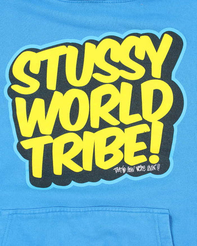 Vintage 2000's Stussy Tribe Graphic Hoodie - M