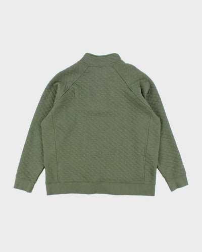 Eddie Baurer Green Quarter Button Jumper - L