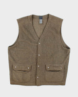 Vintage 90's GAP Pop Button Sleeveless Hoodie - XL