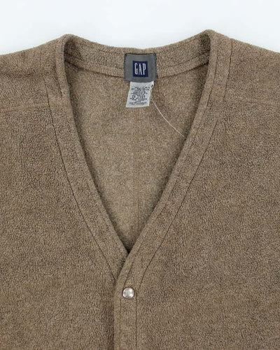 Vintage 90's GAP Pop Button Sleeveless Hoodie - XL
