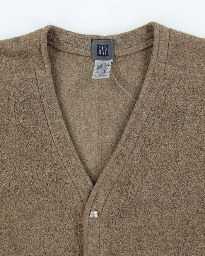 Vintage 90's GAP Pop Button Sleeveless Hoodie - XL