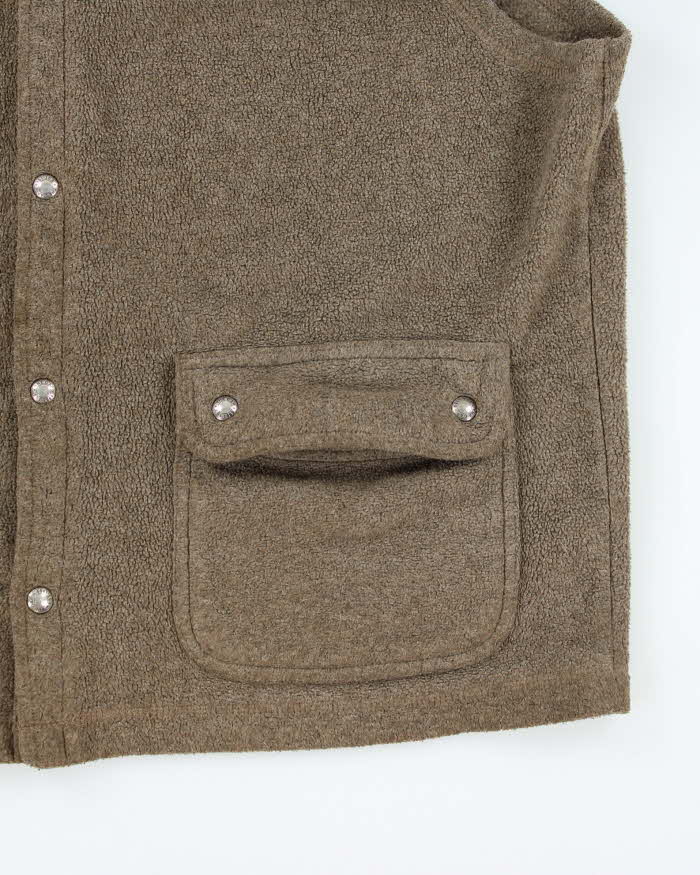 Vintage 90's GAP Pop Button Sleeveless Hoodie - XL