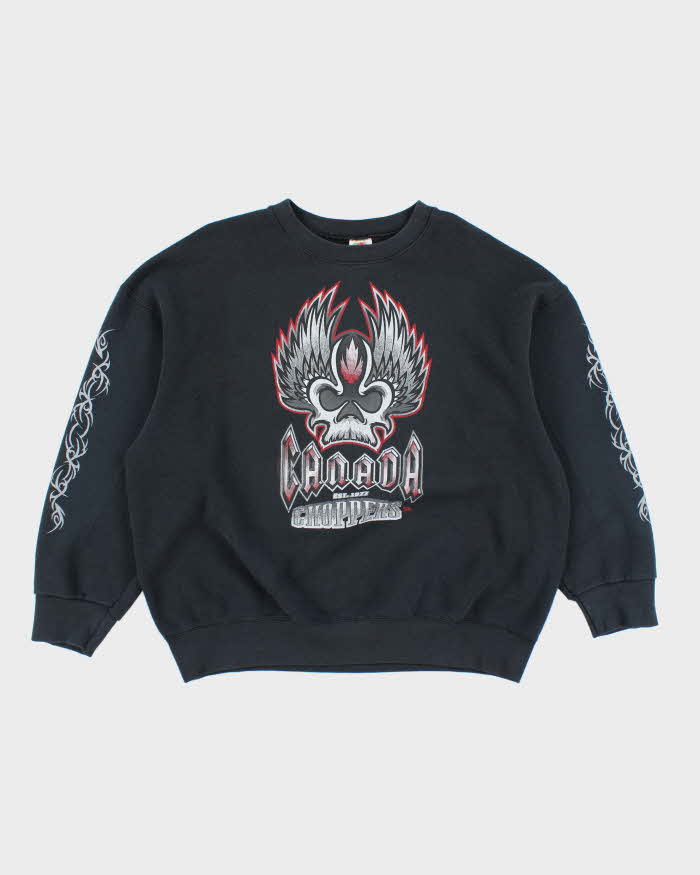 Vintage 90's Canada Choppers Biker Graphic Sweatshirt - XXL