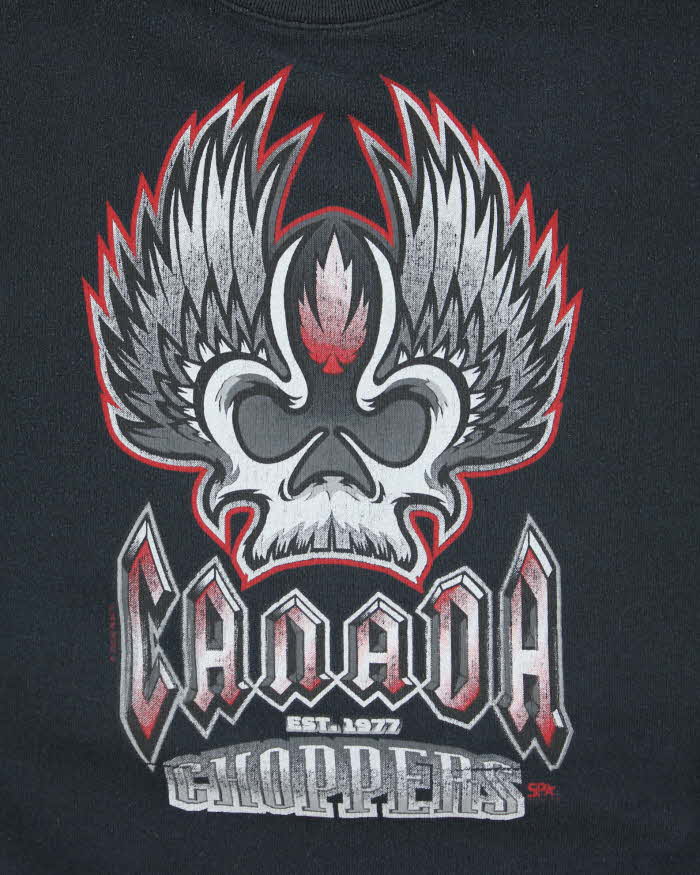 Vintage 90's Canada Choppers Biker Graphic Sweatshirt - XXL