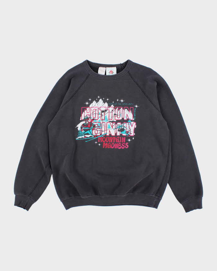 Vintage 90's Funny Slogan Ski Graphic Jumper - L