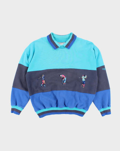 Vintage 90's Slazenger Embroidered Collared Sweatshirt - M