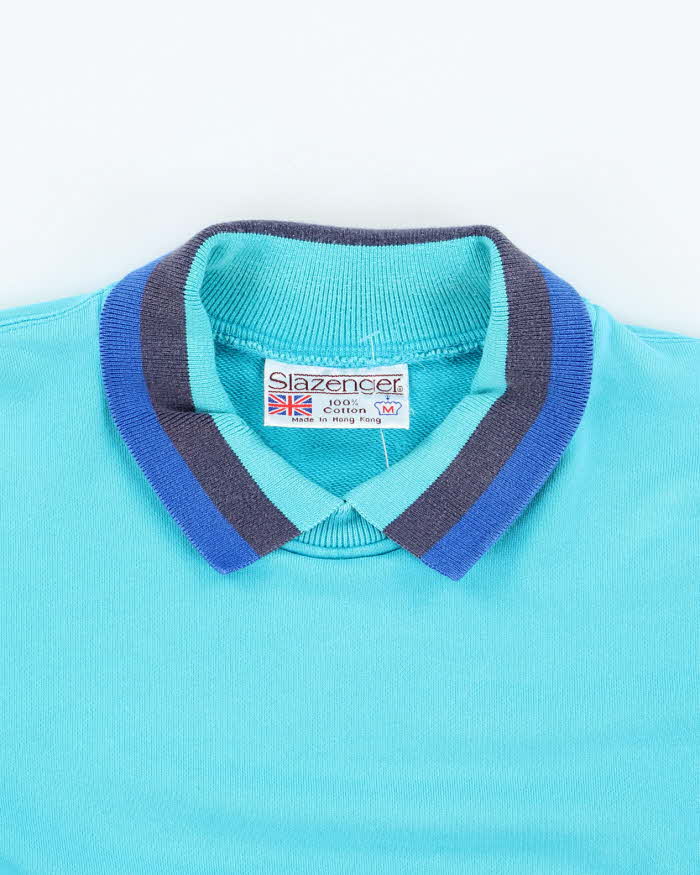 Vintage 90's Slazenger Embroidered Collared Sweatshirt - M