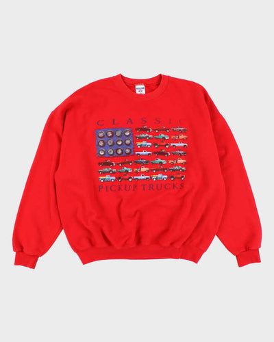 Vintage 90's Classic Pick Up Trucks Graphic Sweatshirt - XL