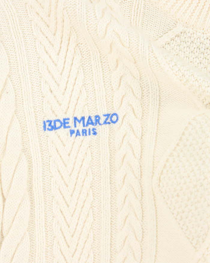 Vintage I3DE Marzo Split Material Back Bling Sweatshirt - M