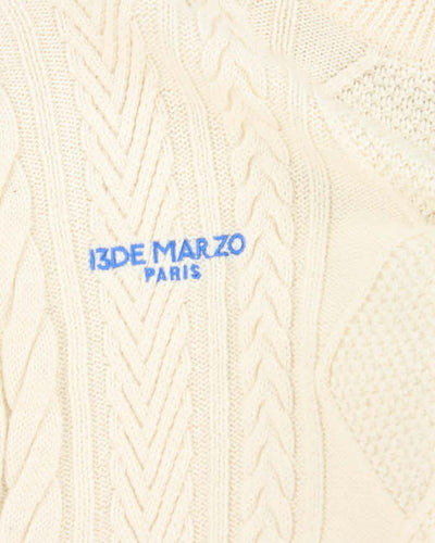 Vintage I3DE Marzo Split Material Back Bling Sweatshirt - M