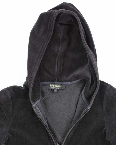 Vintage Y2K Juicy Couture Sequined Back Print Zip Up Hoodie - S