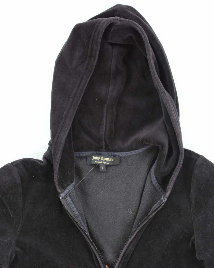 Vintage Y2K Juicy Couture Sequined Back Print Zip Up Hoodie - S