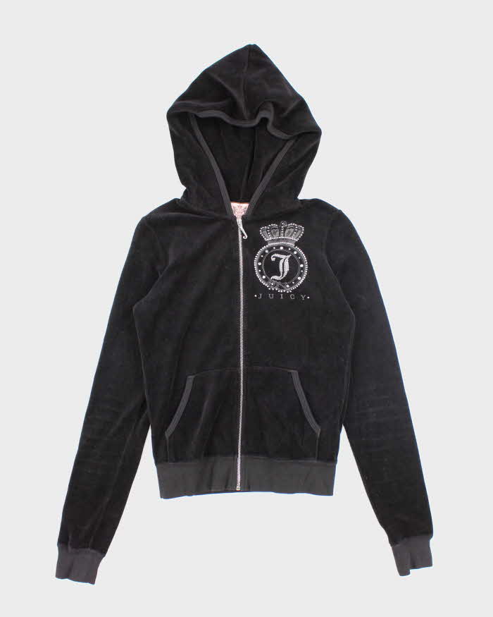 Vintage Y2K Juicy Couture Back Printed Zip Up Hoodie - S