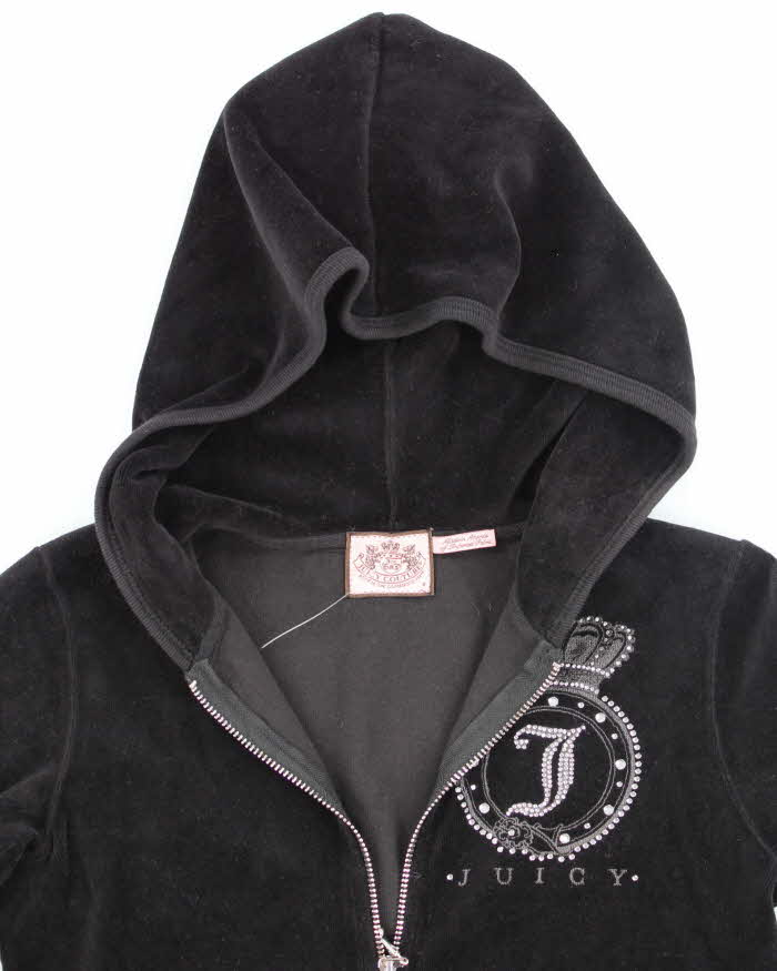 Vintage Y2K Juicy Couture Back Printed Zip Up Hoodie - S