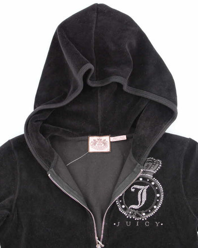 Vintage Y2K Juicy Couture Back Printed Zip Up Hoodie - S