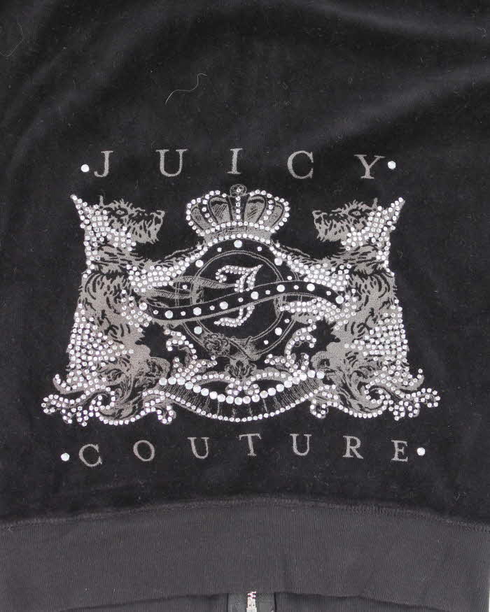 Vintage Y2K Juicy Couture Back Printed Zip Up Hoodie - S