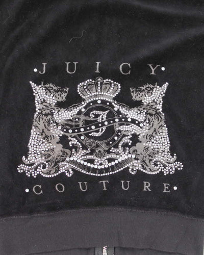 Vintage Y2K Juicy Couture Back Printed Zip Up Hoodie - S