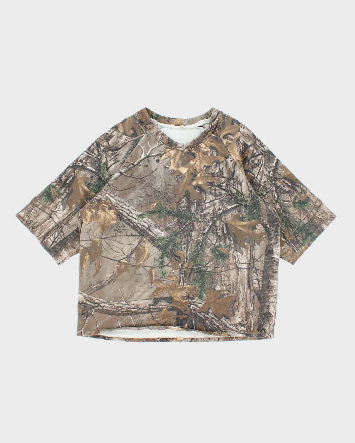 Vintage Y2k 00s Realtree Short Sleeve Hoodie - L