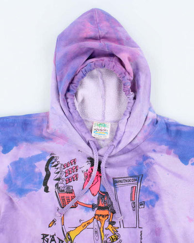 Vintage 90's Radical Accounting Tie Dye Graphic Print Hoodie - L