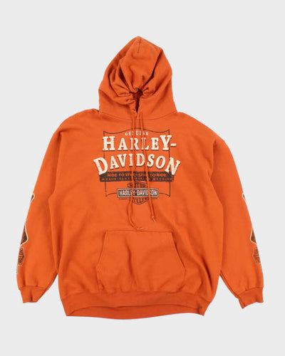 Vintage 2000's Harley Davidson Oversized Graphic Print Hoodie - XL