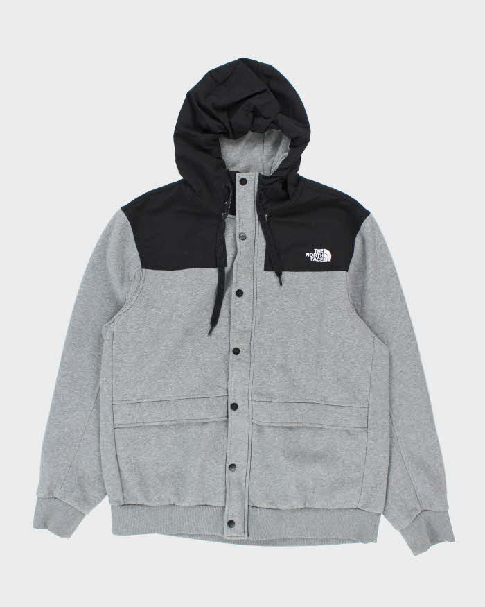 Vintage The North Face Snap Button Two Tone Hoodie - XL