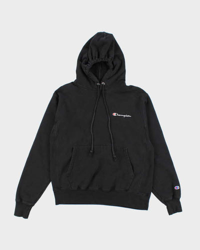 Vintage Y2k 00s Champion Reverse Weave Black Hoodie - M