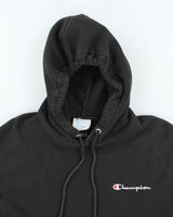 Vintage Y2k 00s Champion Reverse Weave Black Hoodie - M