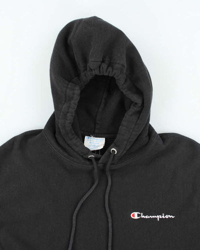 Vintage Y2k 00s Champion Reverse Weave Black Hoodie - M
