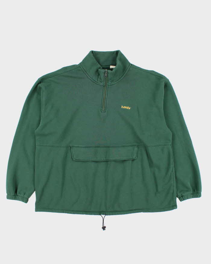 Vintage Y2k 00s Levi's Quarter-Zip Sweatshirt - XXL