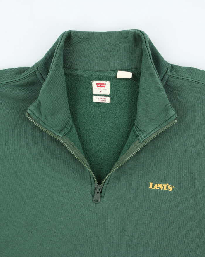 Vintage Y2k 00s Levi's Quarter-Zip Sweatshirt - XXL