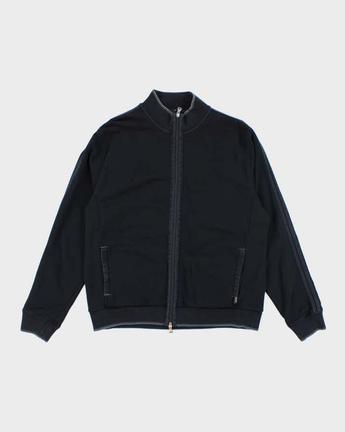 Vintage Hugo Boss Black Zip-Up Jumper - XXL