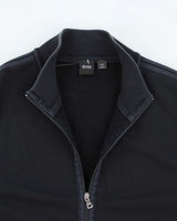 Vintage Hugo Boss Black Zip-Up Jumper - XXL