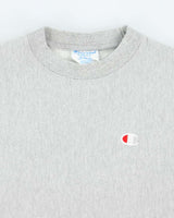 Vintage Y2k 00s Champion Grey Reverse Weave Sweatshirt - XS