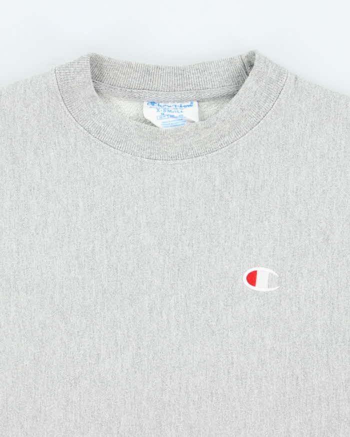 Vintage Y2k 00s Champion Grey Reverse Weave Sweatshirt - XS