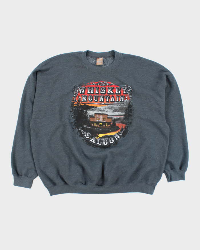 Vintage 2000's Whiskey Mountain Graphic Print Sweatshirt - XXL