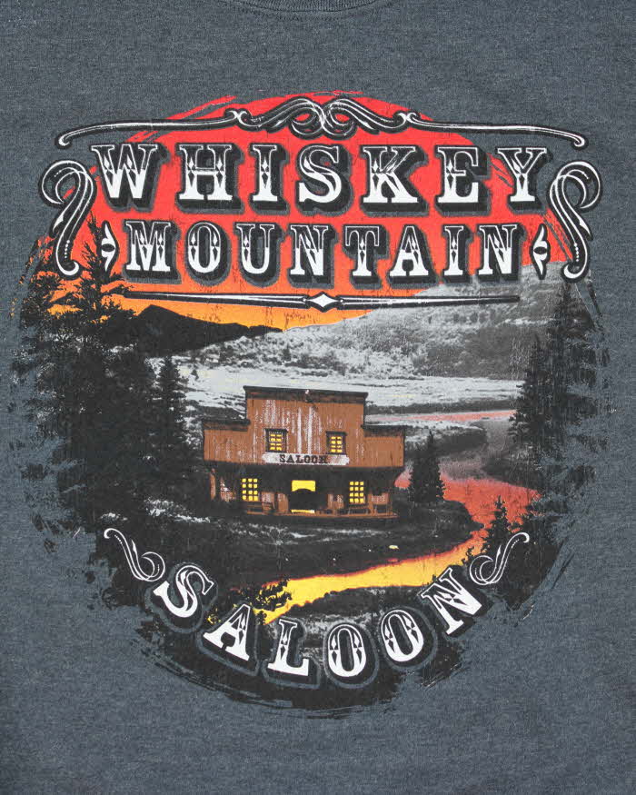 Vintage 2000's Whiskey Mountain Graphic Print Sweatshirt - XXL