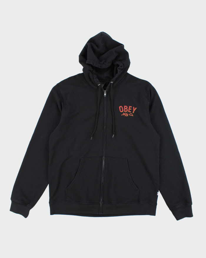 Vintage Y2k 00s Obey Zip-Up Hoodie - XL