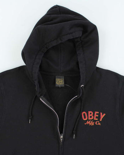 Vintage Y2k 00s Obey Zip-Up Hoodie - XL