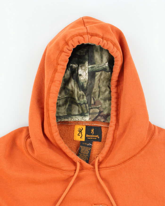 Vintage Y2k 00s Browning Orange Hoodie - L