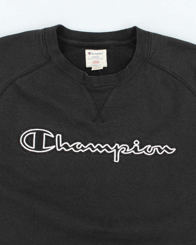 Vintage Y2k 00s Champion Black Sweatshirt - L